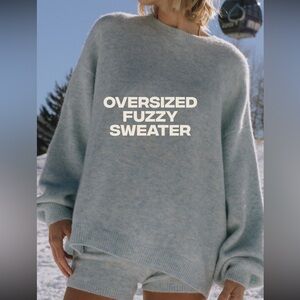 Blue oversized daily drills sweater